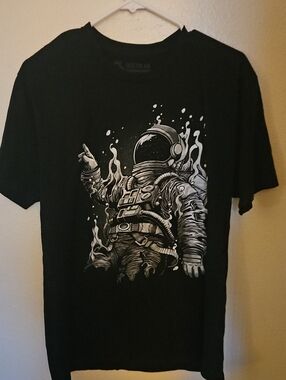 Men's Black Astronaut Graphic Tee - Unbranded
